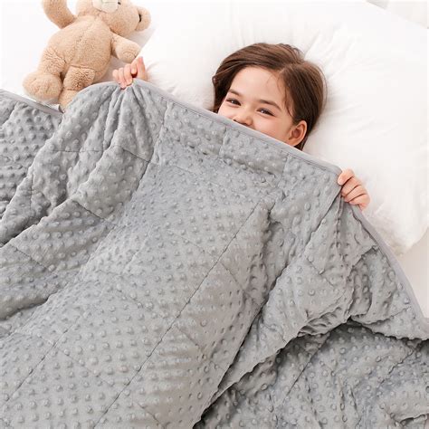 Kivik weighted blanket - Dual-Sided, Double Comfort: Kivik kids weighted blanket features an ultra-soft minky velvet surface, warm and comfortable. The other surface is made of breathable fabric that offers a cool feel. Both sides bring a relaxing sleep experience in all seasons. Evenly Weight, Restful Sleeping: This toddler weighted blanket filled with mini glass …
